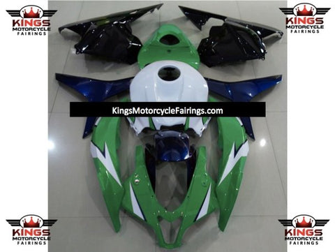 Honda CBR600RR (2009-2012) Green, White, Dark Blue & Black Fairings