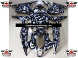Silver, Grey and Black Camouflage Fairing Kit for a 2009, 2010, 2011 & 2012 Honda CBR600RR motorcycle
