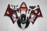 Black and Candy Apple Red Fairing Kit for a 2003 & 2004 Suzuki GSX-R1000 motorcycle