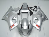Silver and Black Fairing Kit for a 2003 & 2004 Suzuki GSX-R1000 motorcycle