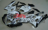 White and Black Corona Fairing Kit for a 2005 & 2006 Suzuki GSX-R1000 motorcycle