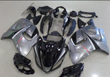 Black, Silver and Chrome Fairing Kit for a 2008, 2009, 2010, 2011, 2012, 2013, 2014, 2015, 2016, 2017, 2018 & 2019 Suzuki GSX-R1300 Hayabusa motorcycle