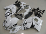 White and Black Fairing Kit for a 2008, 2009, 2010, 2011, 2012, 2013, 2014, 2015, 2016, 2017, 2018 & 2019 Suzuki GSX-R1300 Hayabusa motorcycl