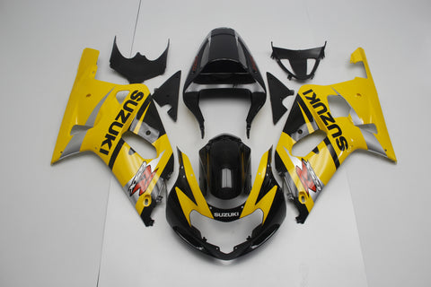 Suzuki GSXR600 (2000-2003) Black, Yellow & Silver Fairings