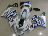 White, Blue, Black and Green Tyco Fairing Kit for a 2004 & 2005 Suzuki GSX-R600 motorcycle