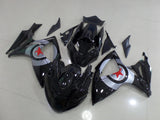 Black, Silver and Red Captain America Shield Fairing Kit for a 2006 & 2007 Suzuki GSX-R600 motorcycle