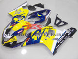 Yellow and Blue Corona Fairing Kit for a 2004 & 2005 Suzuki GSX-R750 motorcycle