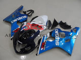 Light Blue, Black and White Fairing Kit for a 2004 & 2005 Suzuki GSX-R600 motorcycle