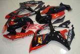 Black and Orange Fairing Kit for a 2006 & 2007 Suzuki GSX-R750 motorcycle