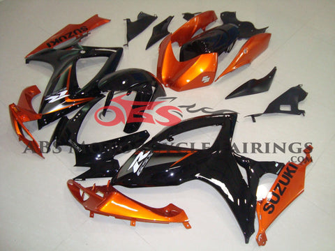 Suzuki GSXR600 (2006-2007) Black, Orange & Gray Fairings