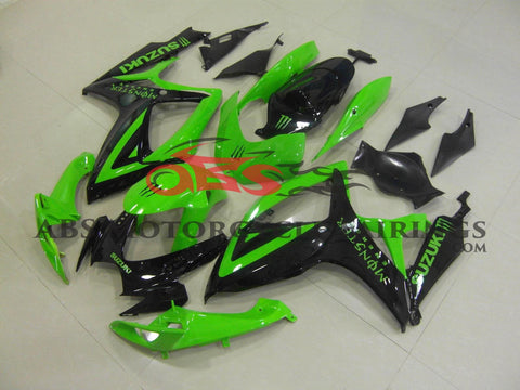 Suzuki GSXR750 (2006-2007) Green & Black Monster Fairings