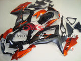Black, Orange and Matte Black Fairing Kit for a 2008, 2009, & 2010 Suzuki GSX-R600 motorcycle