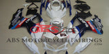 White and Blue Number 69 Fairing Kit for a 2008, 2009, & 2010 Suzuki GSX-R600 motorcycle