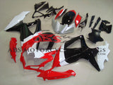 Red, Black, White and Silver Fairing Kit for a 2008, 2009 & 2010 Suzuki GSX-R750 motorcycle.