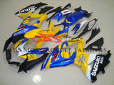Yellow and Blue Corona Fairing Kit for a 2008, 2009 & 2010 Suzuki GSX-R750 motorcycle