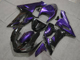 Black and Purple Fairing Kit for a 2005 & 2006 Kawasaki ZX-6R 636 motorcycle