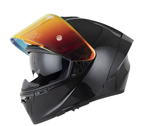 Gloss Black RHKC 360 Motorcycle Helmet at KingsMotorcycleFairings.com