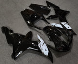 Black, White and Silver Fairing Kit for a 2002 & 2003 Yamaha YZF-R1 motorcycle