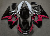 Black, Red and White Fairing Kit for a 1998, 1999, 2000, 2001, 2002, 2003, 2004, 2005, 2006 & 2007 Yamaha YZF600R motorcycle