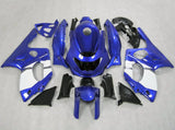 Blue and White Fairing Kit for a 1998, 1999, 2000, 2001, 2002, 2003, 2004, 2005, 2006 & 2007 Yamaha YZF600R motorcycle