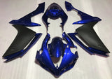 Blue and Matte Black Fairing Kit for a 2007 & 2008 Yamaha YZF-R1 motorcycle