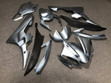 Silver and Matte Black Fairing Kit for a 2006 & 2007 Yamaha YZF-R6 motorcycle