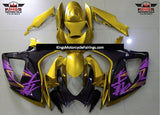 Gold, Black and Purple Fairing Kit for a 2006 & 2007 Suzuki GSX-R750 motorcycle
