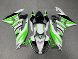 White, Green and Black Fairing Kit for a 2009, 2010, 2011 & 2012 Kawasaki Ninja ZX-6R 636 motorcycle