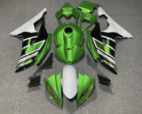Green, White and Black Fairing Kit for a 2008, 2009, 2010, 2011, 2012, 2013, 2014, 2015 & 2016 Yamaha YZF-R6 motorcycle