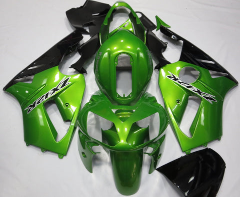 KAWASAKI NINJA ZX12R (2002-2006) GREEN & BLACK FAIRINGS