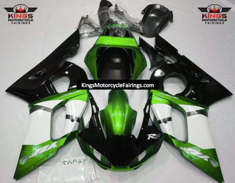 Yamaha YZF-R6 (1998-2002) Green, Black, White & Silver Fairings
