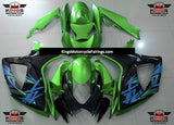 Green, Black and Blue Fairing Kit for a 2006 & 2007 Suzuki GSX-R750 motorcycle
