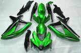Green, Black and Silver Fairing Kit for a 2008, 2009, & 2010 Suzuki GSX-R600 motorcycle