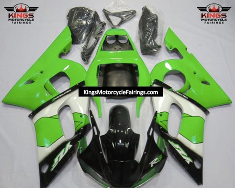 Yamaha YZF-R6 (1998-2002) Green, Black & White Fairings