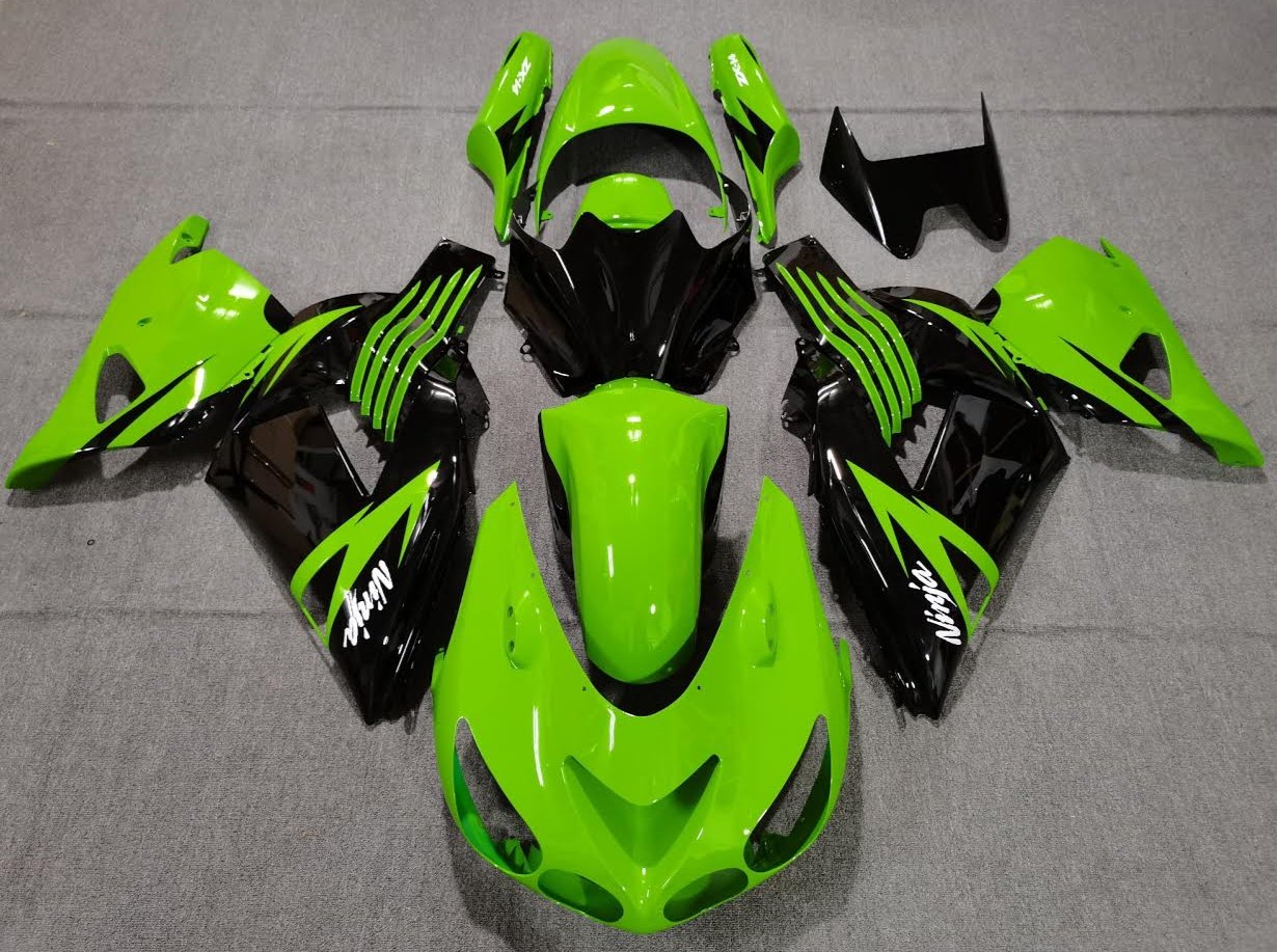 Fairings | Kawasaki ZX14R (2006-2011) Black, Neon Green