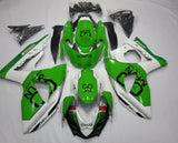 Green and White Go&Fun Fairing Kit for a 2009, 2010, 2011, 2012, 2013, 2014, 2015 & 2016 Suzuki GSX-R1000 motorcycle