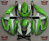 Green and White Fairing Kit for a 2008, 2009, & 2010 Suzuki GSX-R600 motorcycle