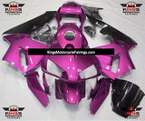 Hot Pink and Black Fairing Kit for a 2003 and 2004 Honda CBR600RR motorcycle