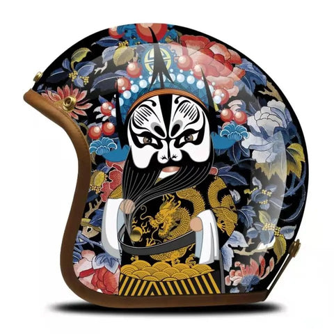 Hand Painted Asian Cartoon Motorcycle Helmet is brought to you by KingsMotorcycleFairings.com