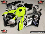Neon Yellow, Black and Silver Repsol Fairing Kit for a 2004 and 2005 Honda CBR1000RR motorcycle