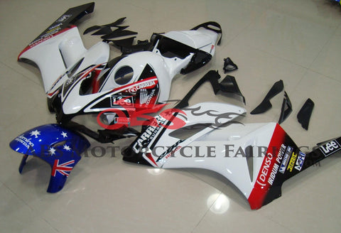 Honda CBR1000RR (2004-2005) White, Black, Red & Blue Carrera Fairings