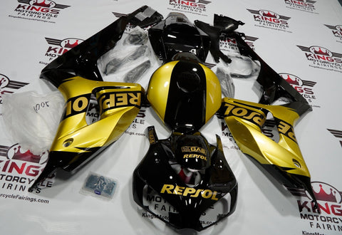 Honda CBR1000RR (2006-2007) Black & Gold Repsol Fairings at KingsMotorcycleFairings.com