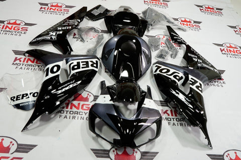 Honda CBR1000RR (2006-2007) Gray, Black & White Repsol Fairing Kit - KingsMotrocycleFairings.com