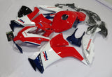 Red, White and Dark Blue HRC Fairing Kit for a 2012, 2013, 2014, 2015 & 2016 Honda CBR1000RR motorcycle.
