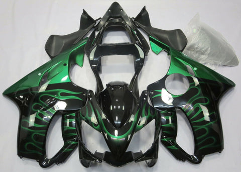 Honda CBR600F4i (2001-2003) Black & Green Flame Fairings