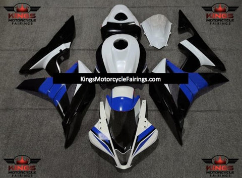 Honda CBR600RR (2007-2008) White, Black & Blue Fairings