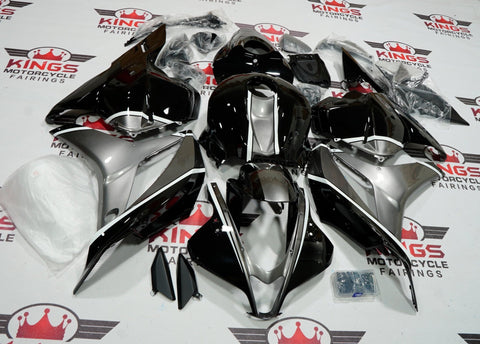 Black, Silver and White Bridgestone Fairing Kit for a 2009, 2010, 2011 & 2012 Honda CBR600RR motorcycle - KingsMotorcycleFairings.com