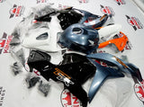 Gray, Black, Orange and White Fairing Kit for a 2009, 2010, 2011 & 2012 Honda CBR600RR motorcycle