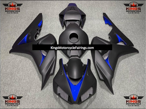 Honda CBR1000RR Fairings (2006-2007) Matte Black, Blue at KingsMotorcycleFairings.com