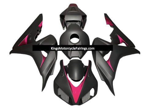 Honda CBR1000RR Fairings (2006-2007) Matte Black, Pink at KingsMotorcycleFairings.com